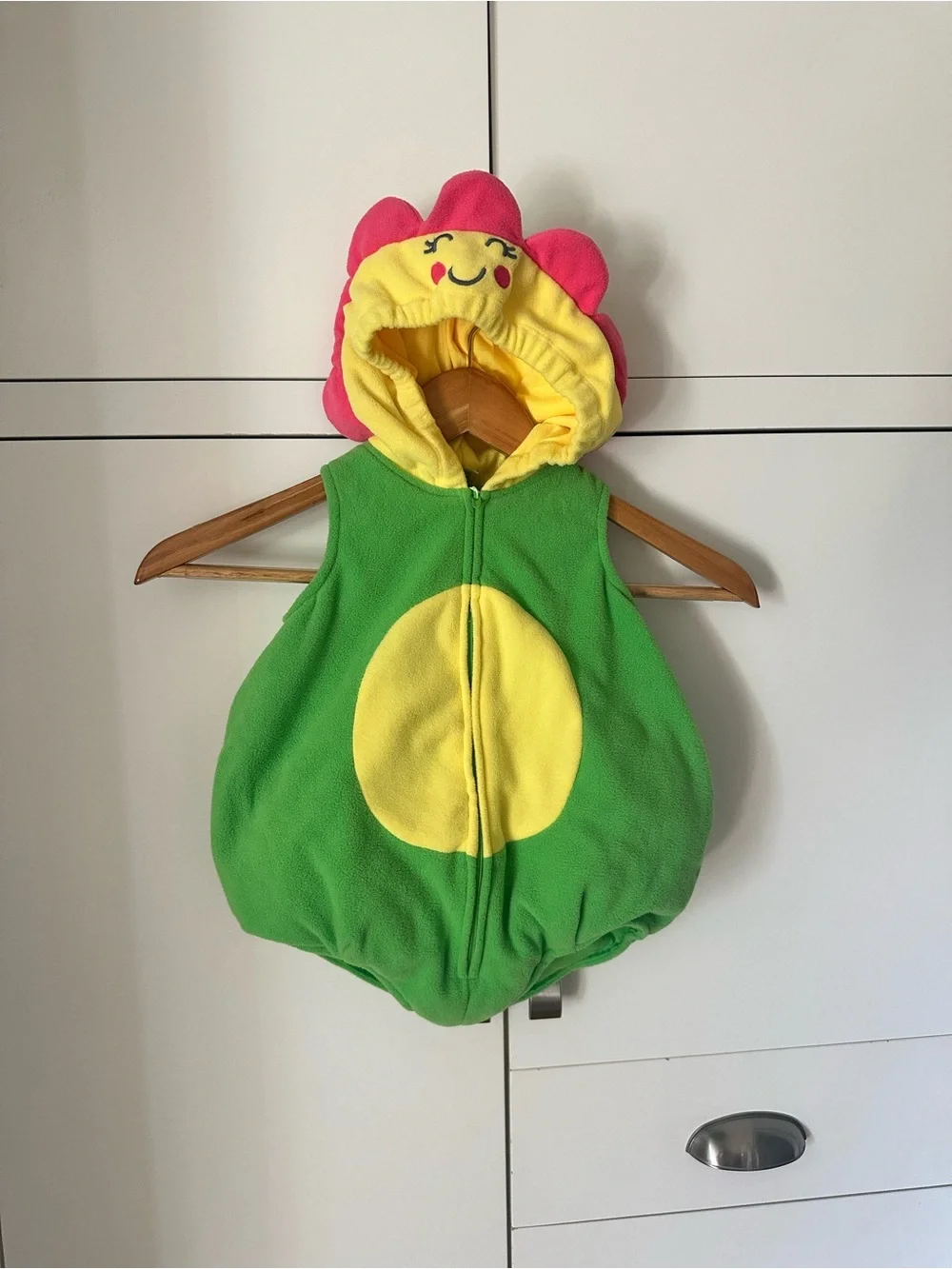 Green Fleece Flower Hooded Costume with Pink Petals Carter's 6-9 Months